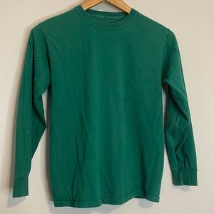 Fruit of the Loom Boys Green Crewneck Long Sleeve Tee Sz L (10/12)